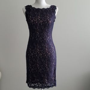 Awesome Adrianna Papell blue lace dress